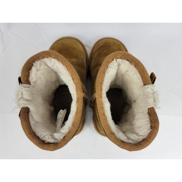 Koolaburra by Ugg Victoria Suede Leather Boots Youth Girls Size 11 Brown 1090330 - Picture 4 of 12